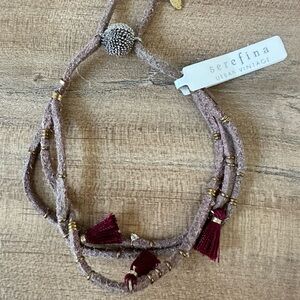 NWT -Serefina Urban Vintage Gold and Red Necklace with Magnetic Clasp